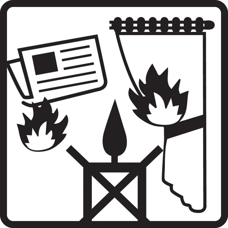 YANICI EŞYALARIN ÜZERİNDE VEYA YAKININDA MUM YAKMAYIN